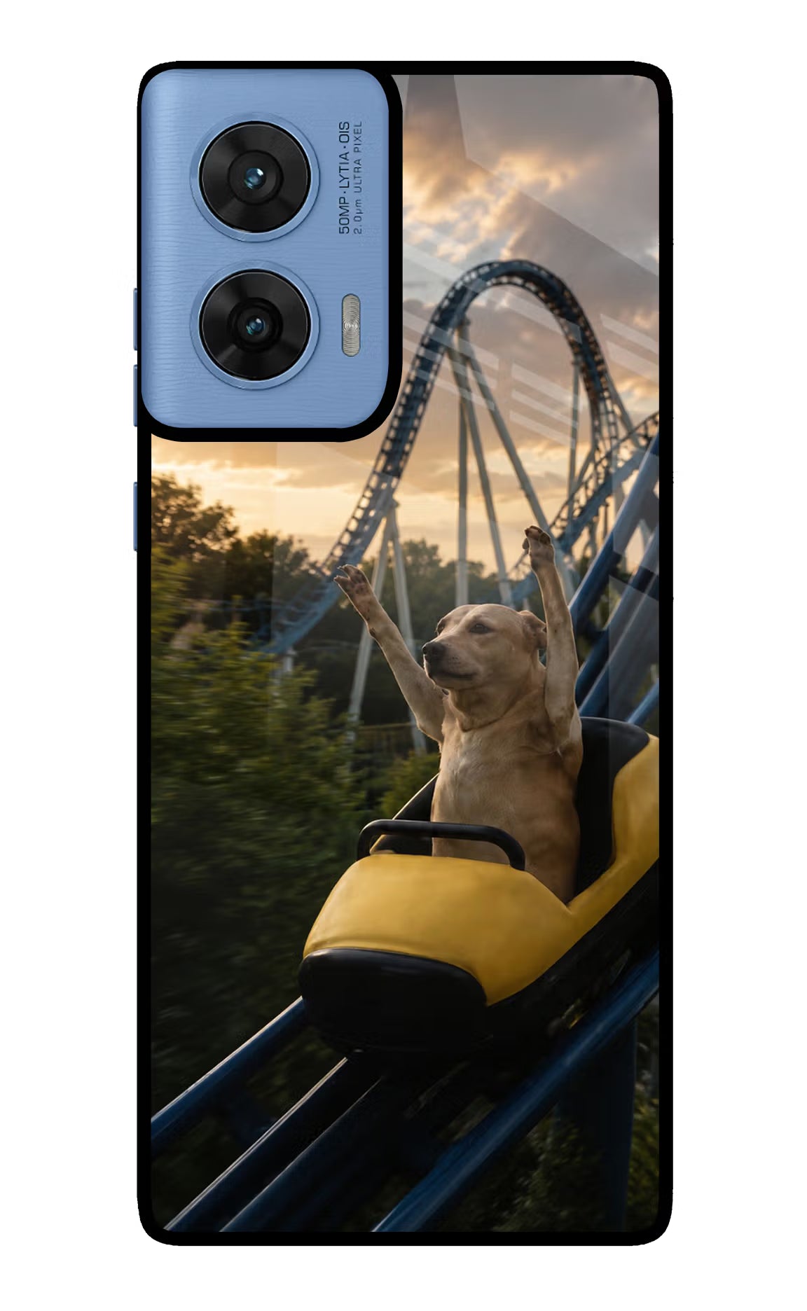 Rollercoaster Dog Moto G96 5G Glass Case