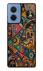 Folk Print Moto G96 5G Glass Case