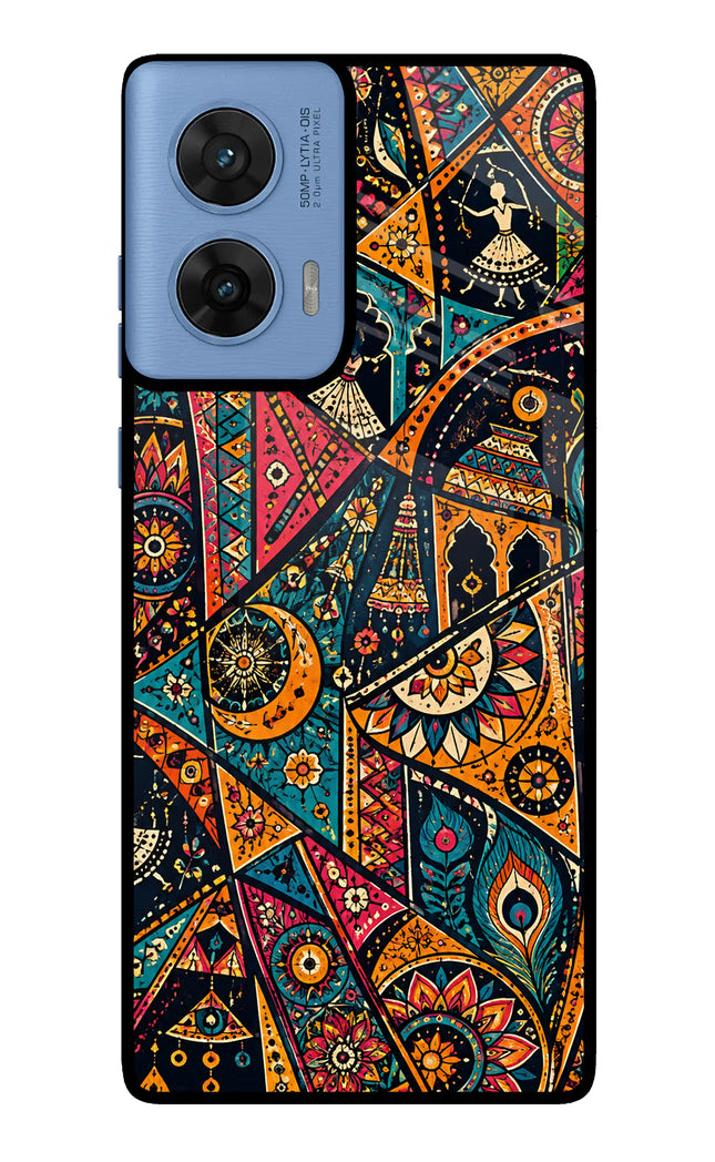 Folk Print Moto G96 5G Glass Case