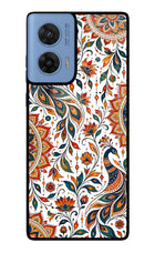 White Mayura Moto G96 5G Glass Case