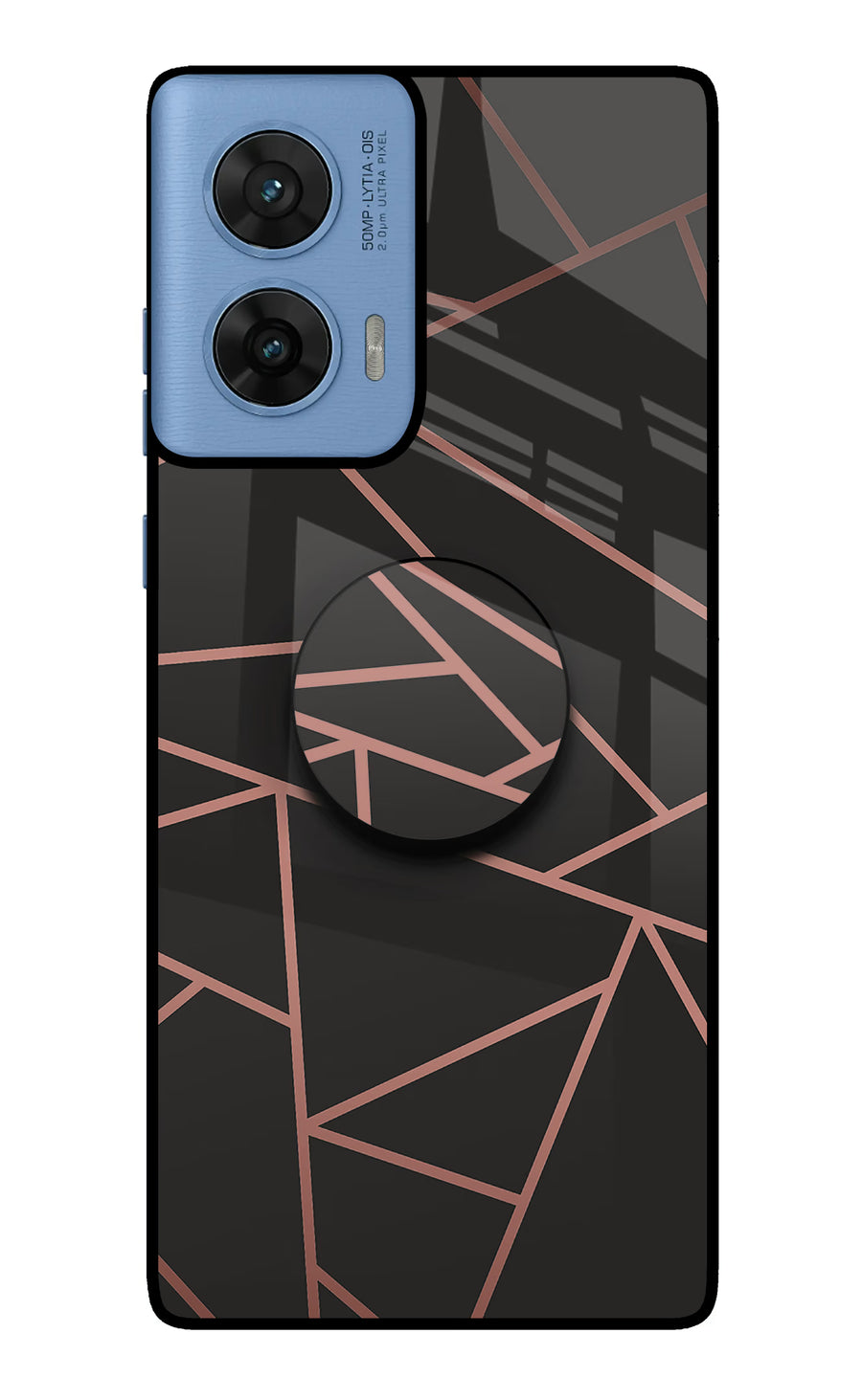 Geometric Pattern Moto G96 5G Pop Case, Glass case