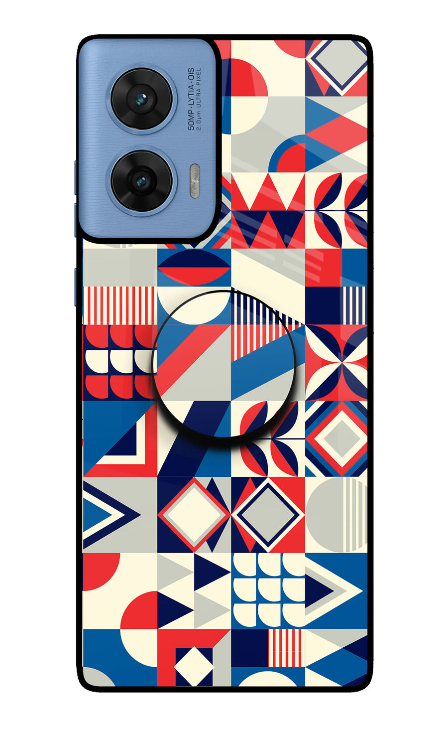 Colorful Pattern Moto G96 5G Pop Case, Glass case