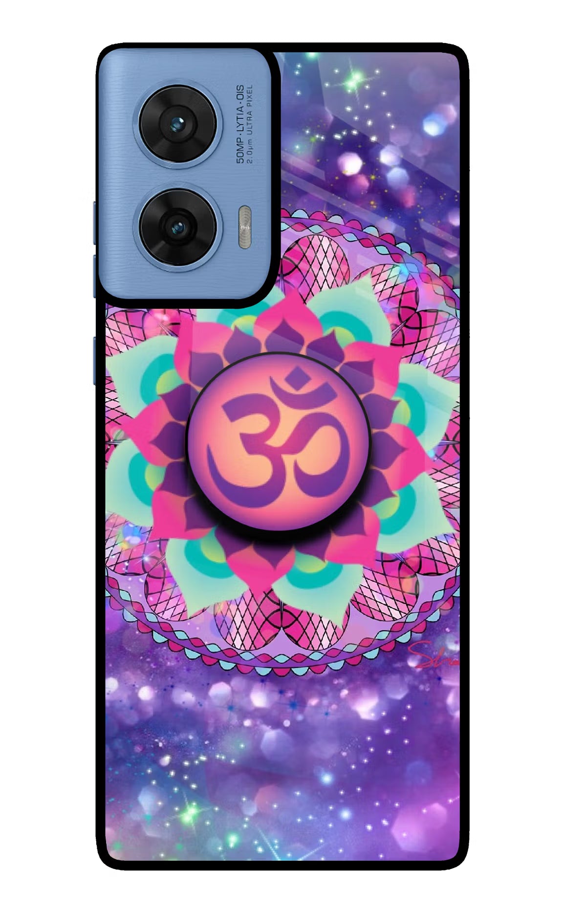 Om Purple Moto G96 5G Pop Case by Casekaro