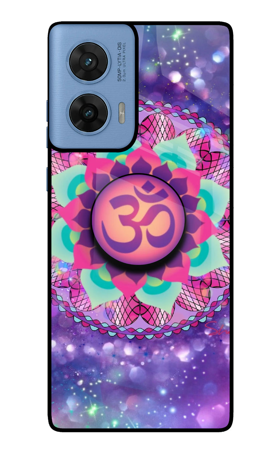 Om Purple Moto G96 5G Pop Case, Glass case