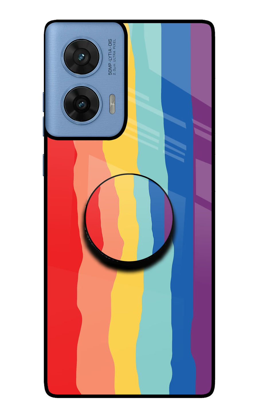 Rainbow Moto G96 5G Pop Case, Glass case