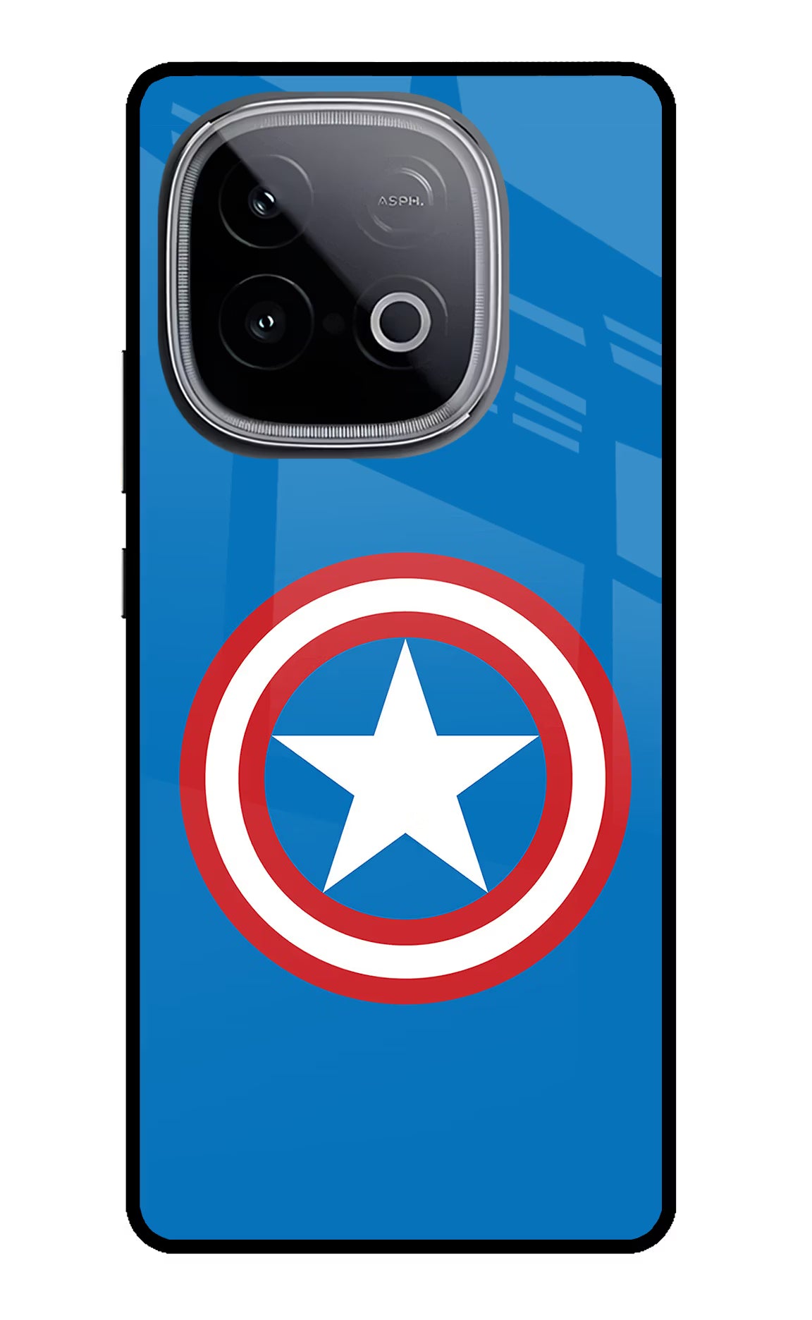 Captain America Logo iQOO Neo 10 Glass Case Back Cover by Casekaro