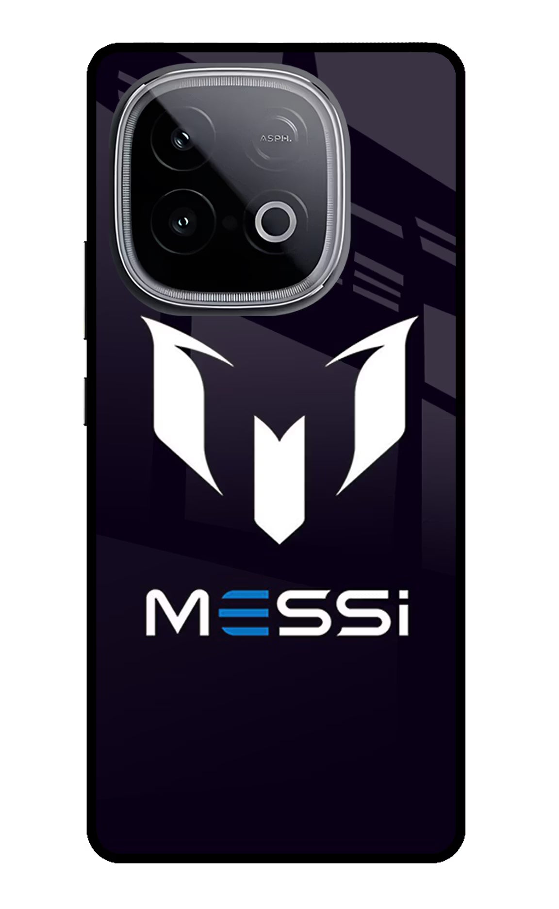 Messi Logo iQOO Neo 10 Glass Case Back Cover by Casekaro