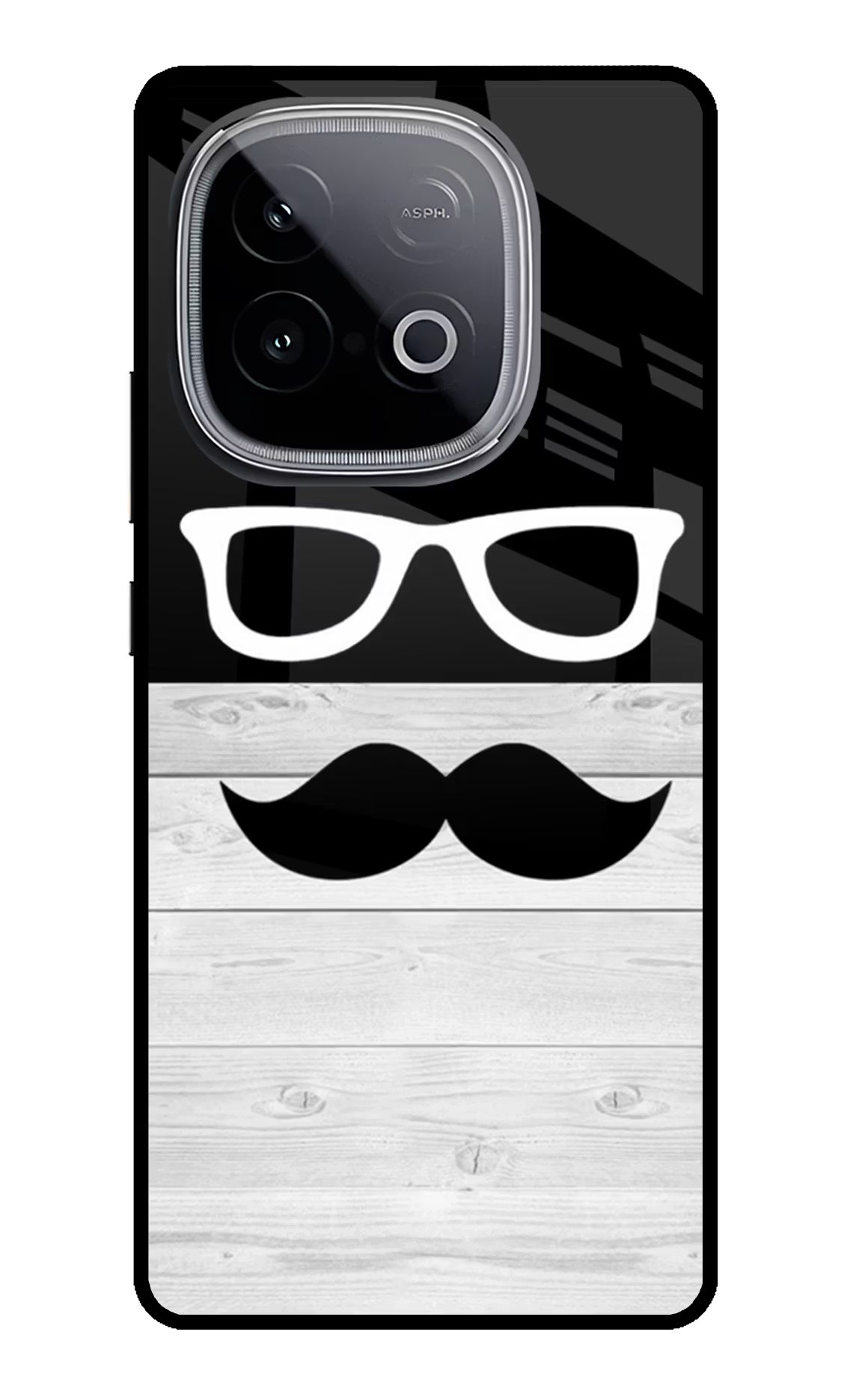 Mustache iQOO Neo 10 Glass Case Back Cover by Casekaro
