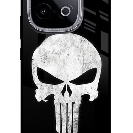Punisher Skull iQOO Neo 10 Glass Case Back Cover by Casekaro