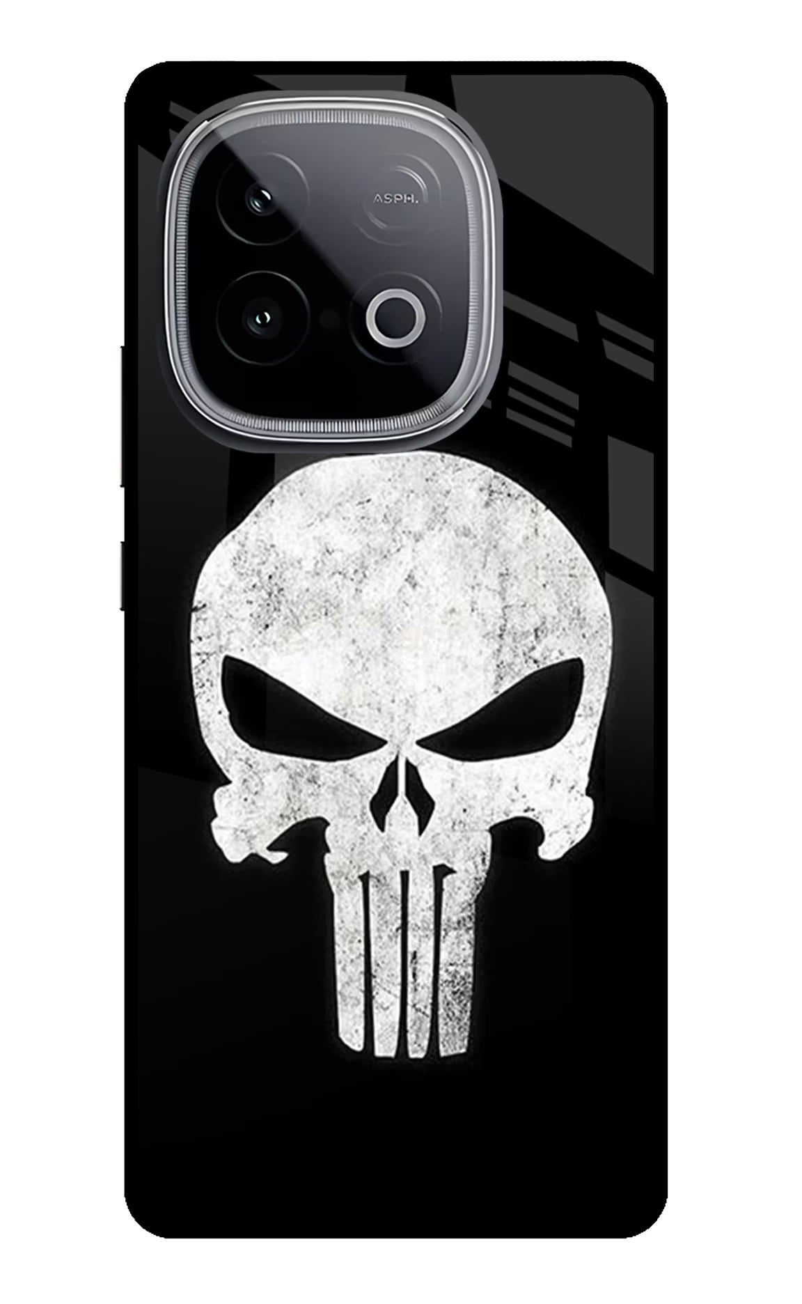Punisher Skull iQOO Neo 10 Glass Case Back Cover by Casekaro