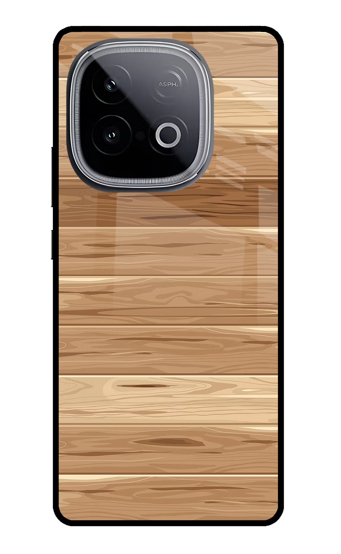 Wooden Vector iQOO Neo 10 Glass Case Back Cover by Casekaro