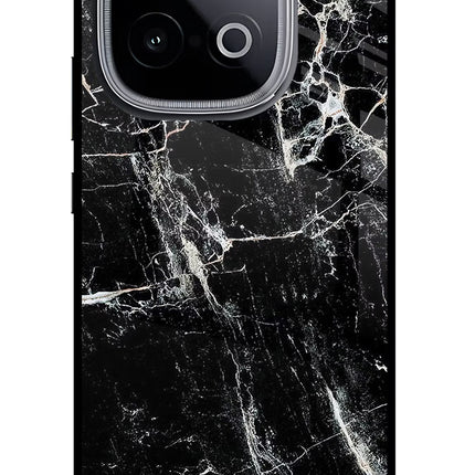 Black Marble Texture iQOO Neo 10 Glass Case