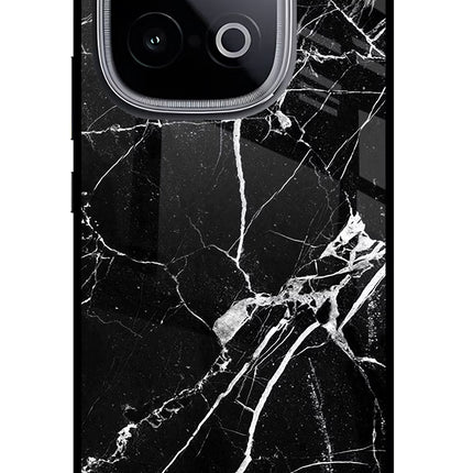 Black Marble Pattern iQOO Neo 10 Glass Case