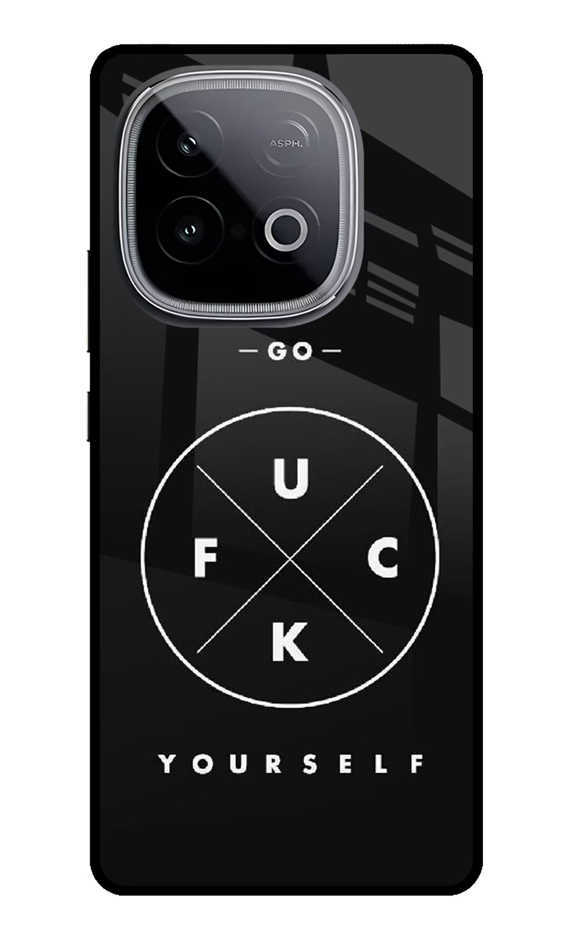 Go Fuck Yourself iQOO Neo 10 Glass Case Back Cover by Casekaro
