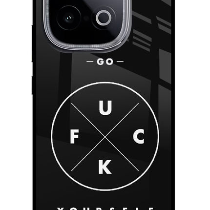 Go Fuck Yourself iQOO Neo 10 Glass Case Back Cover by Casekaro