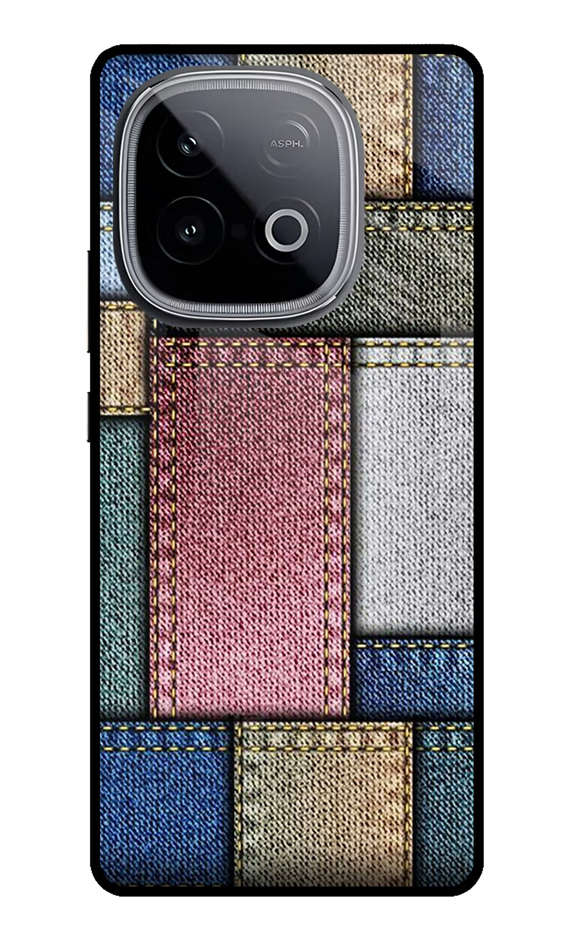 Multicolor Jeans iQOO Neo 10 Glass Case Back Cover by Casekaro