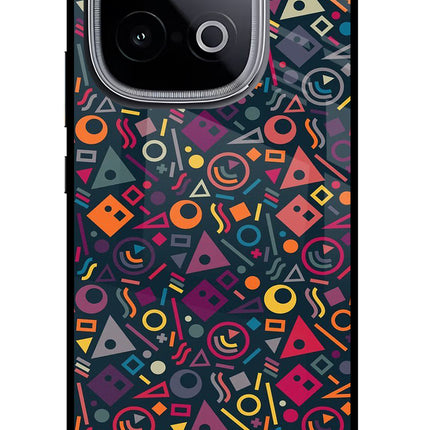 Geometric Abstract iQOO Neo 10 Glass Case Back Cover by Casekaro
