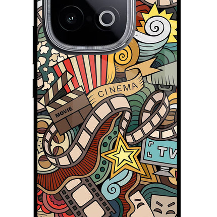 Cinema Abstract iQOO Neo 10 Glass Case Back Cover by Casekaro