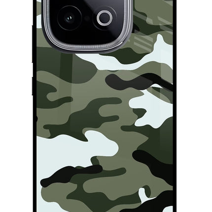 Camouflage iQOO Neo 10 Glass Case Back Cover by Casekaro