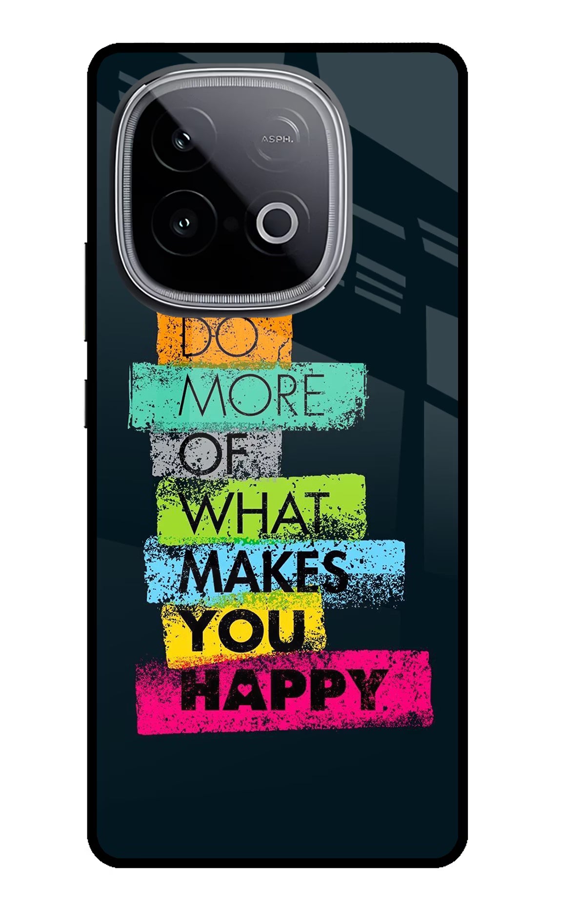 Do More Of What Makes You Happy iQOO Neo 10 Glass Case Back Cover by Casekaro