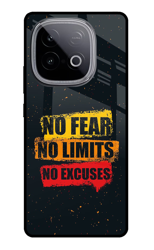 No Fear No Limits No Excuse iQOO Neo 10 Glass Case Back Cover by Casekaro