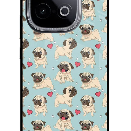 Pug Dog iQOO Neo 10 Glass Case Back Cover by Casekaro
