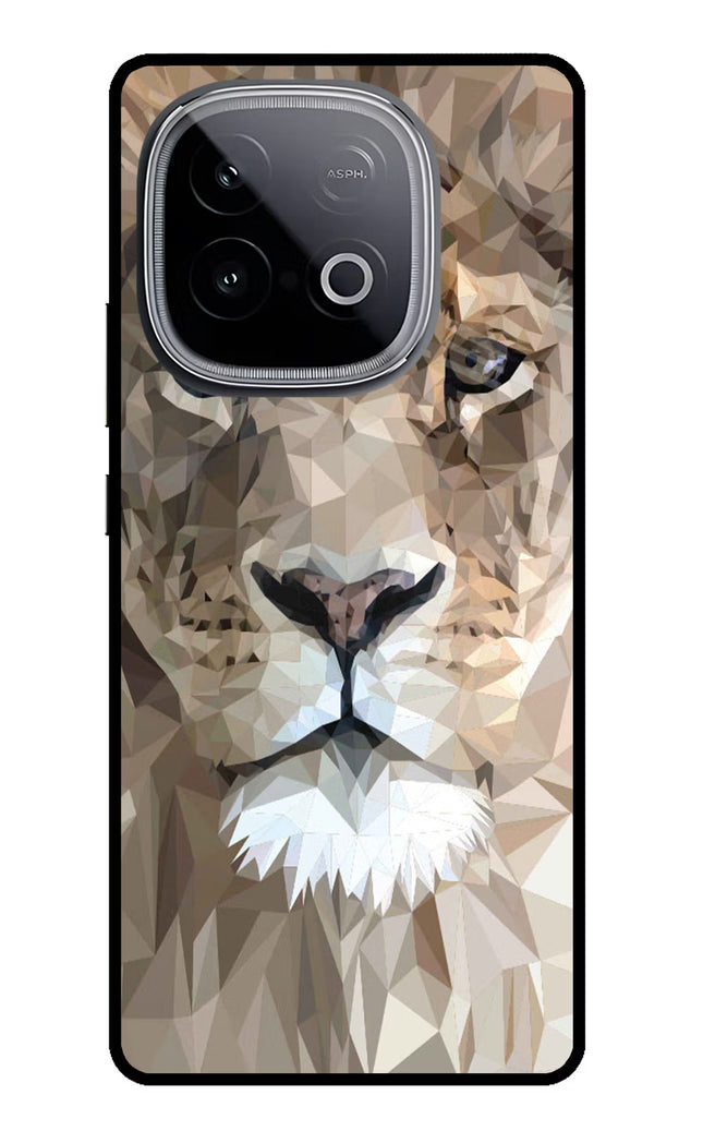 Lion Art iQOO Neo 10 Glass Case Back Cover by Casekaro