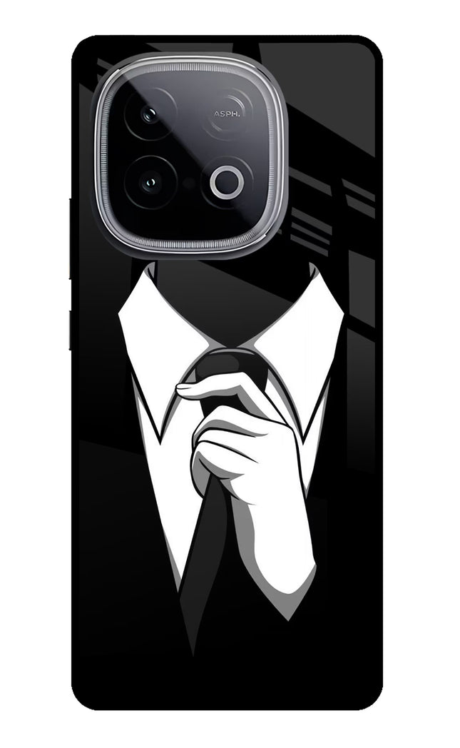 Black Tie iQOO Neo 10 Glass Case Back Cover by Casekaro