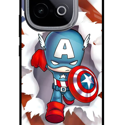 Captain America iQOO Neo 10 Glass Case