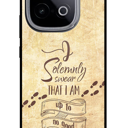 I Solemnly swear that i up to no good iQOO Neo 10 Glass Case Back Cover by Casekaro