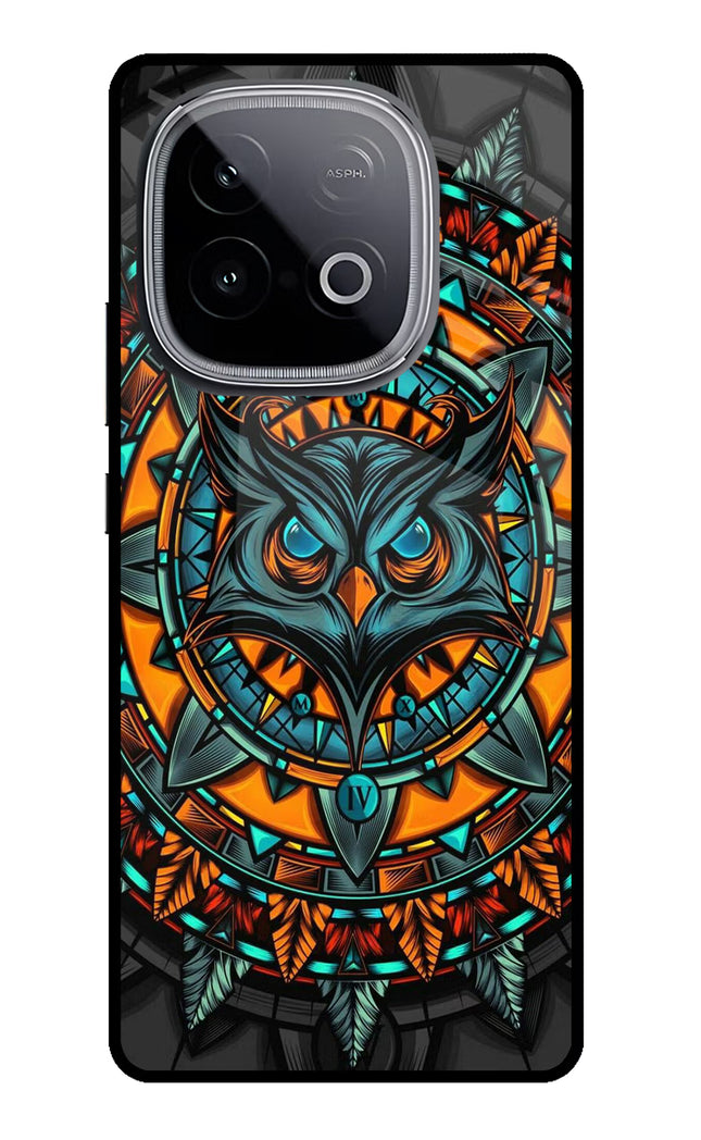 Angry Owl Art iQOO Neo 10 Glass Case Back Cover by Casekaro