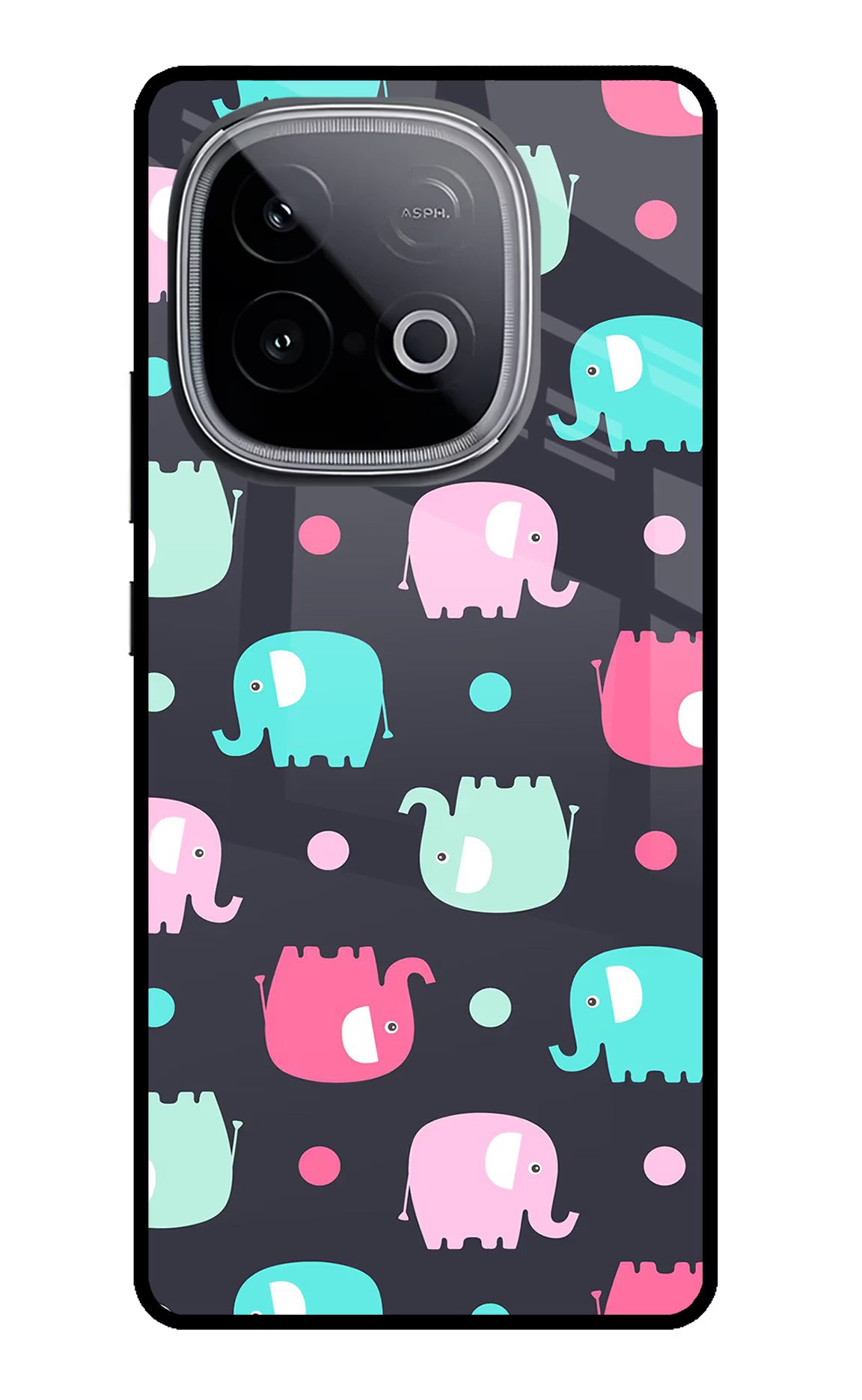 Elephants iQOO Neo 10 Glass Case Back Cover by Casekaro