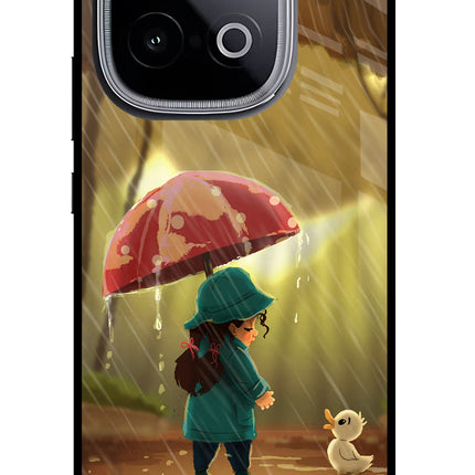 Rainy Day iQOO Neo 10 Glass Case Back Cover by Casekaro