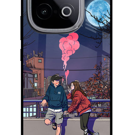 Chilling Couple iQOO Neo 10 Glass Case Back Cover by Casekaro