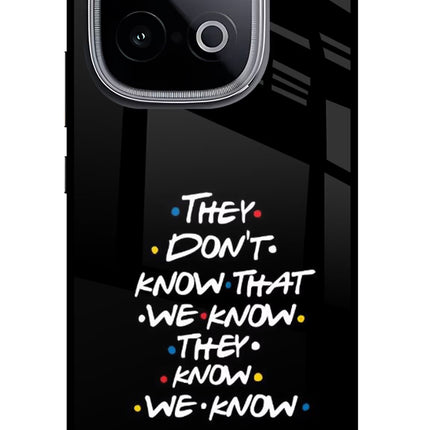 FRIENDS Dialogue iQOO Neo 10 Glass Case Back Cover by Casekaro