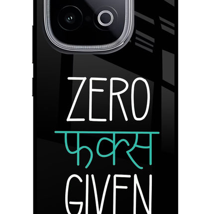 Zero Fucks Given iQOO Neo 10 Glass Case Back Cover by Casekaro