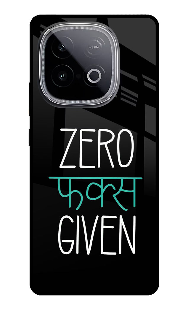 Zero Fucks Given iQOO Neo 10 Glass Case Back Cover by Casekaro