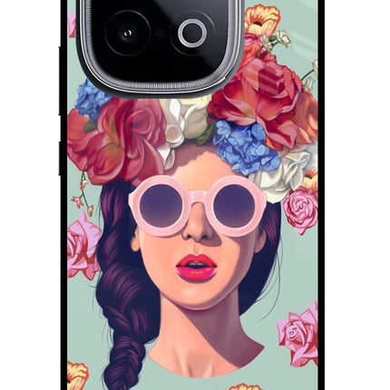 Pretty Girl iQOO Neo 10 Glass Case Back Cover by Casekaro