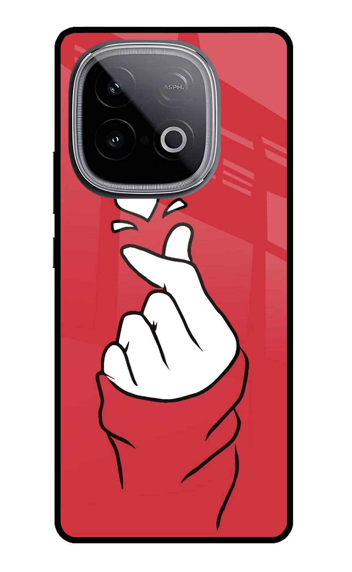 Korean Love Sign iQOO Neo 10 Glass Case Back Cover by Casekaro