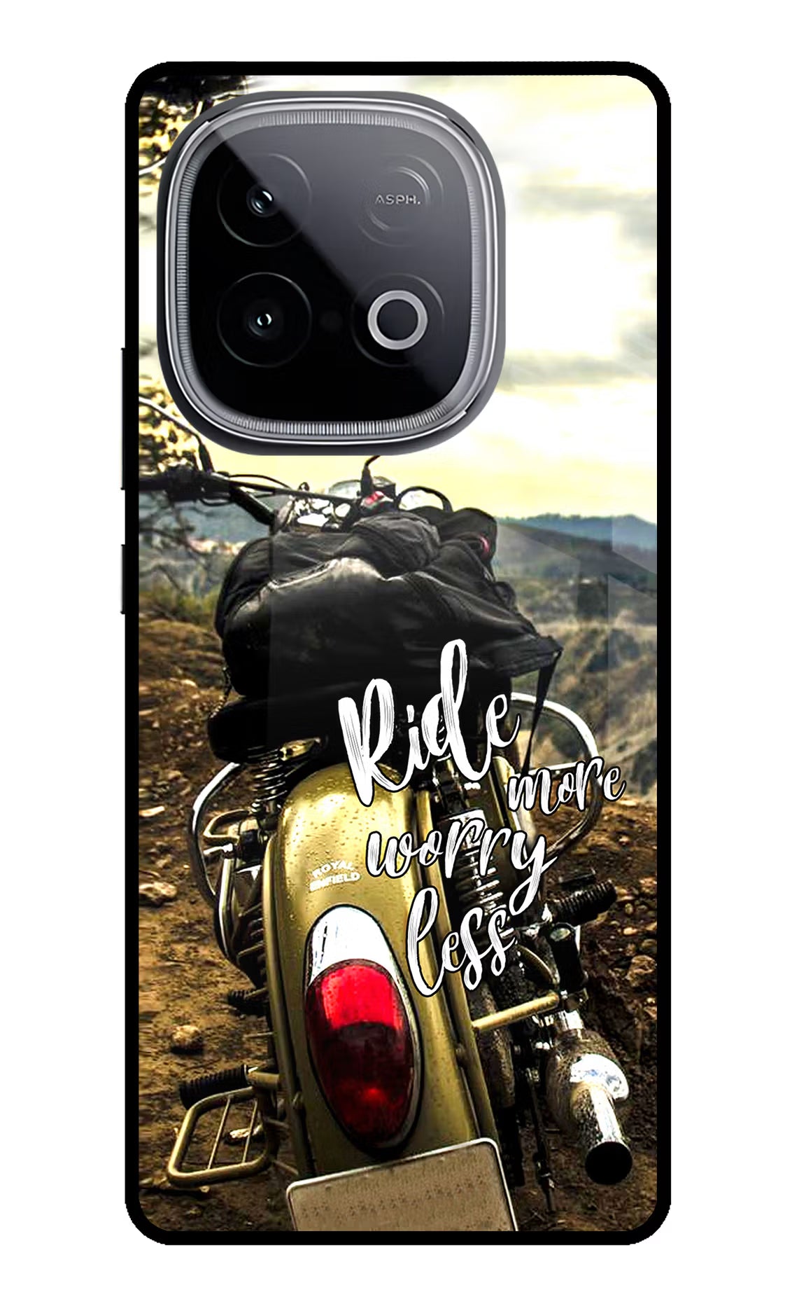Ride More Worry Less iQOO Neo 10 Glass Case Back Cover by Casekaro