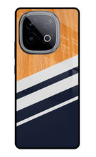 Blue and white wooden iQOO Neo 10 Glass Case