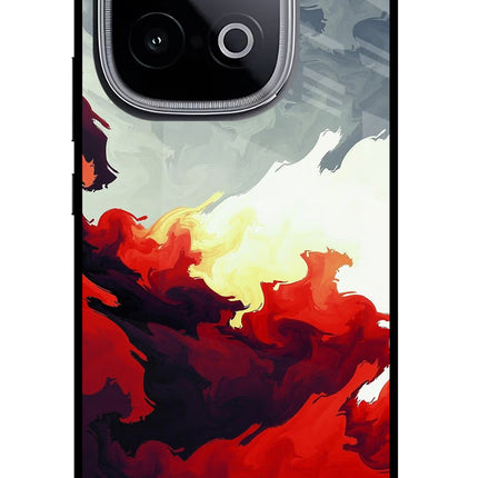 Fire Cloud iQOO Neo 10 Glass Case Back Cover by Casekaro
