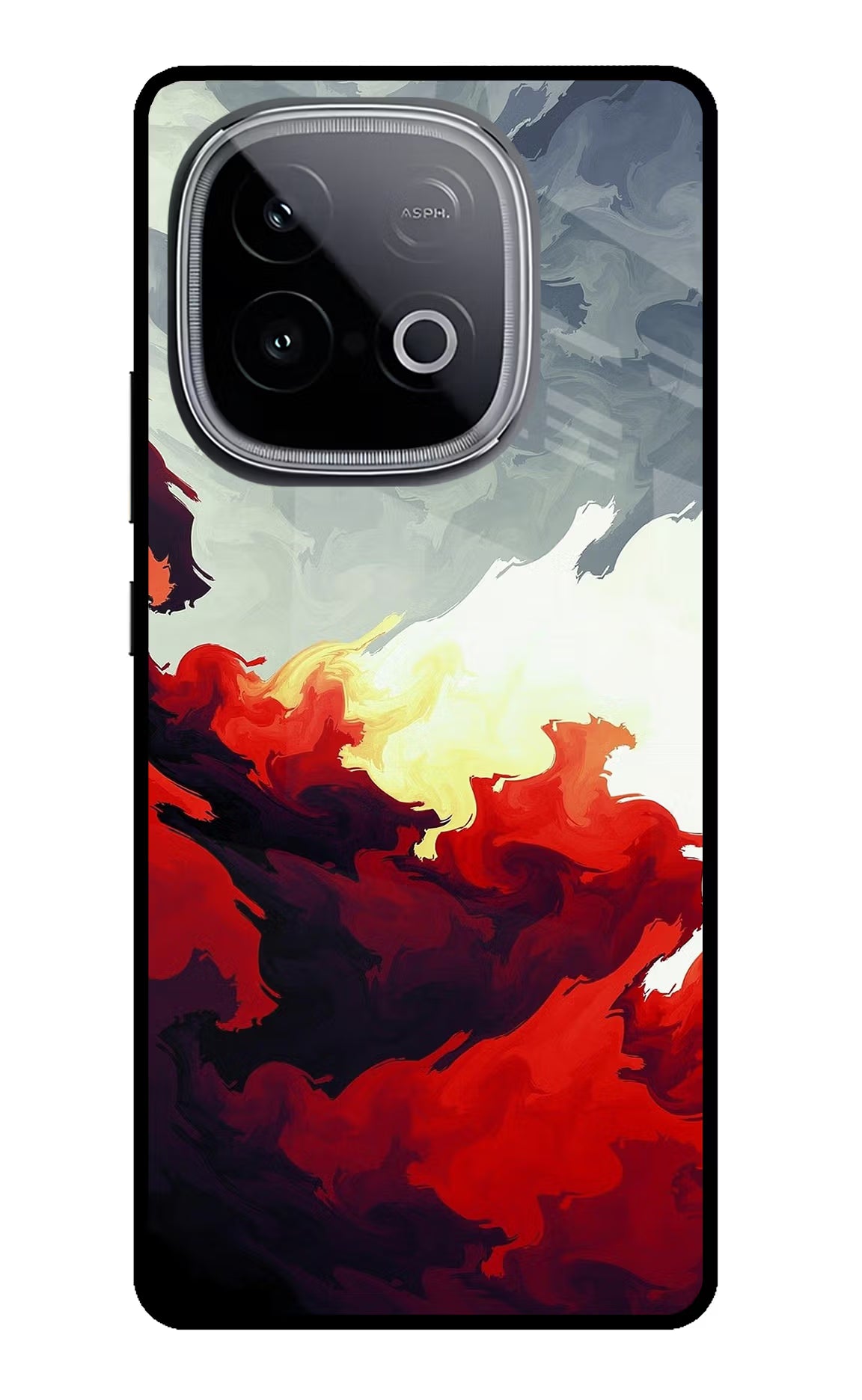 Fire Cloud iQOO Neo 10 Glass Case Back Cover by Casekaro