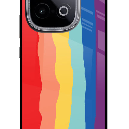 Rainbow iQOO Neo 10 Glass Case Back Cover by Casekaro