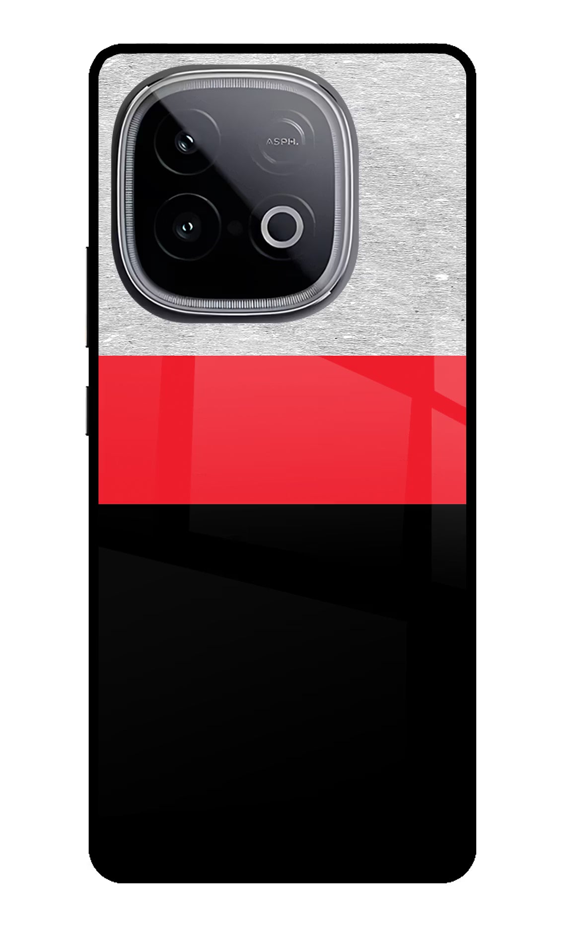 Tri Color Pattern iQOO Neo 10 Glass Case Back Cover by Casekaro