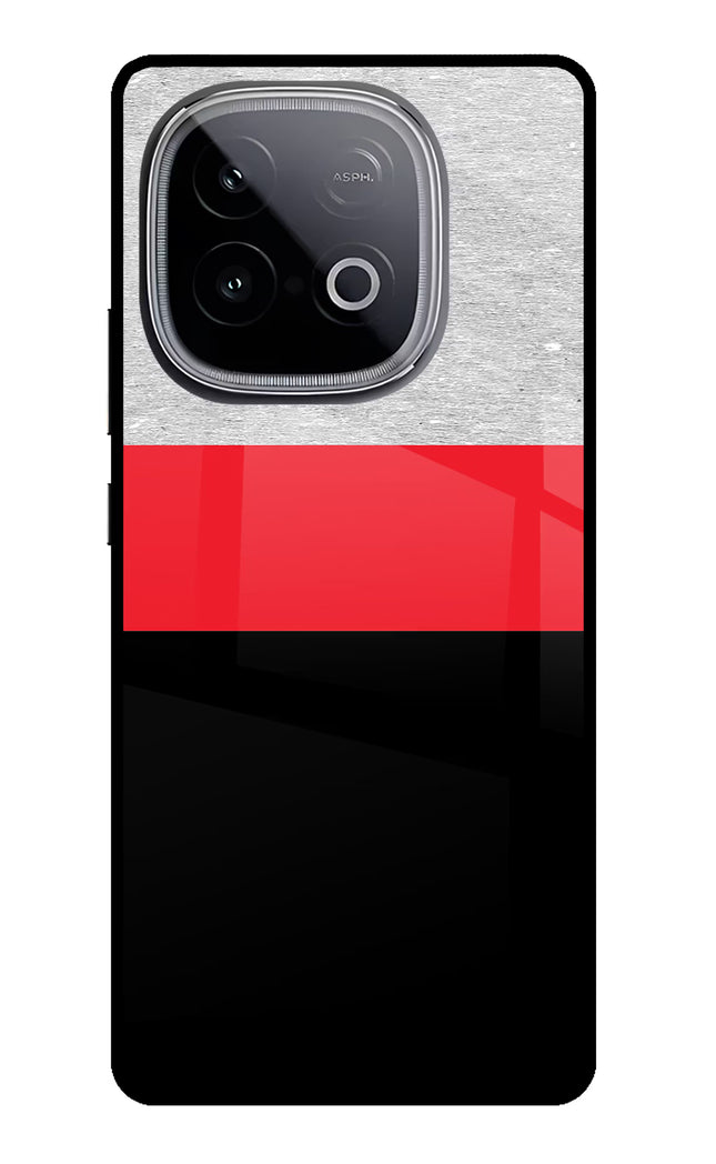 Tri Color Pattern iQOO Neo 10 Glass Case Back Cover by Casekaro