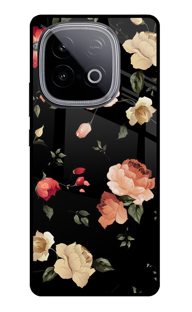 Flowers iQOO Neo 10 Glass Case Back Cover by Casekaro