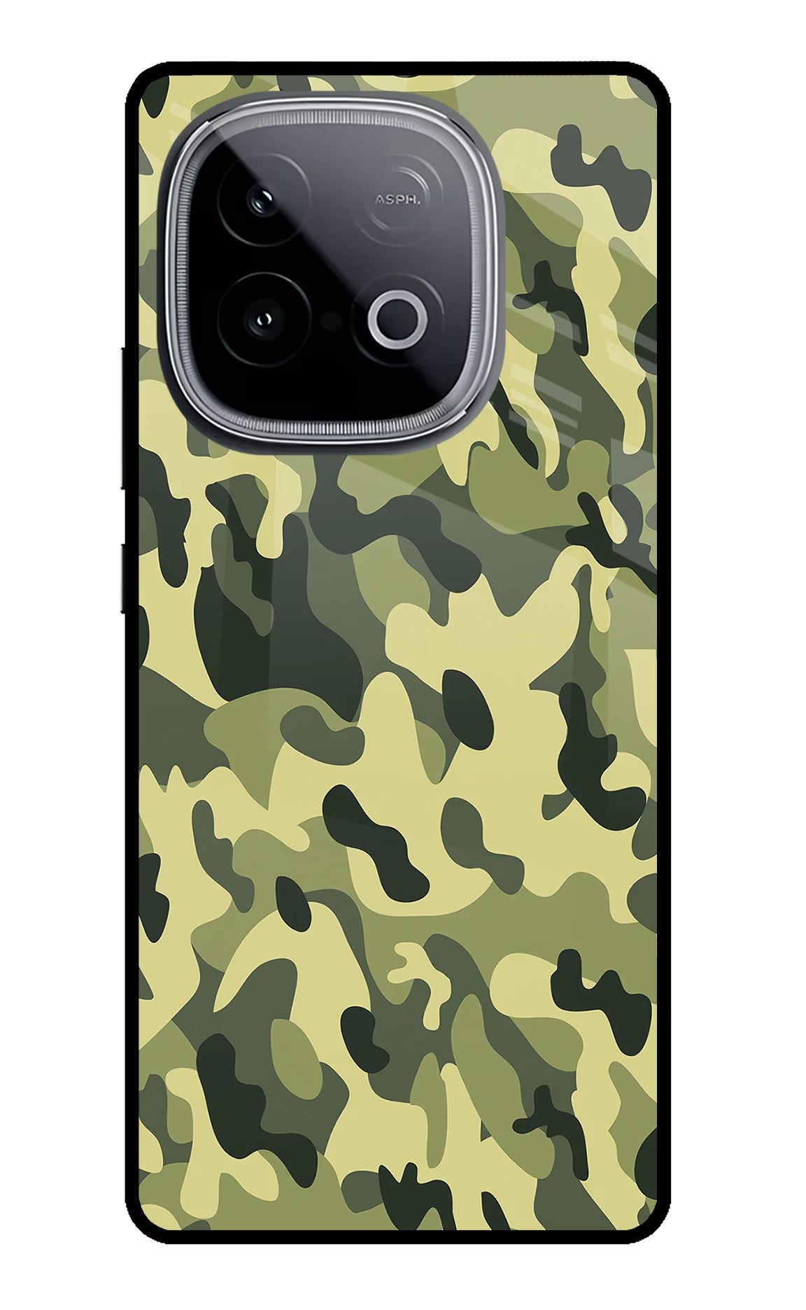Camouflage iQOO Neo 10 Glass Case Back Cover by Casekaro