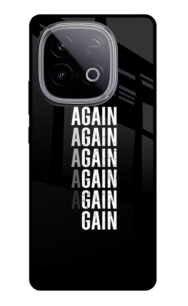 Again Again Gain iQOO Neo 10 Glass Case Back Cover by Casekaro
