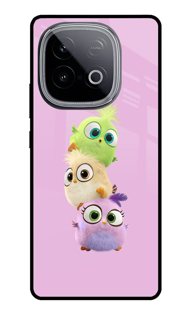 Cute Little Birds iQOO Neo 10 Glass Case Back Cover by Casekaro